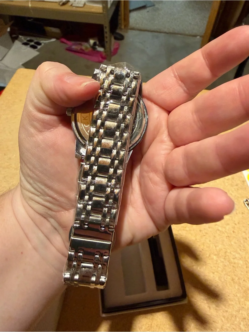 Men's Silver Stainless Steel Watch -